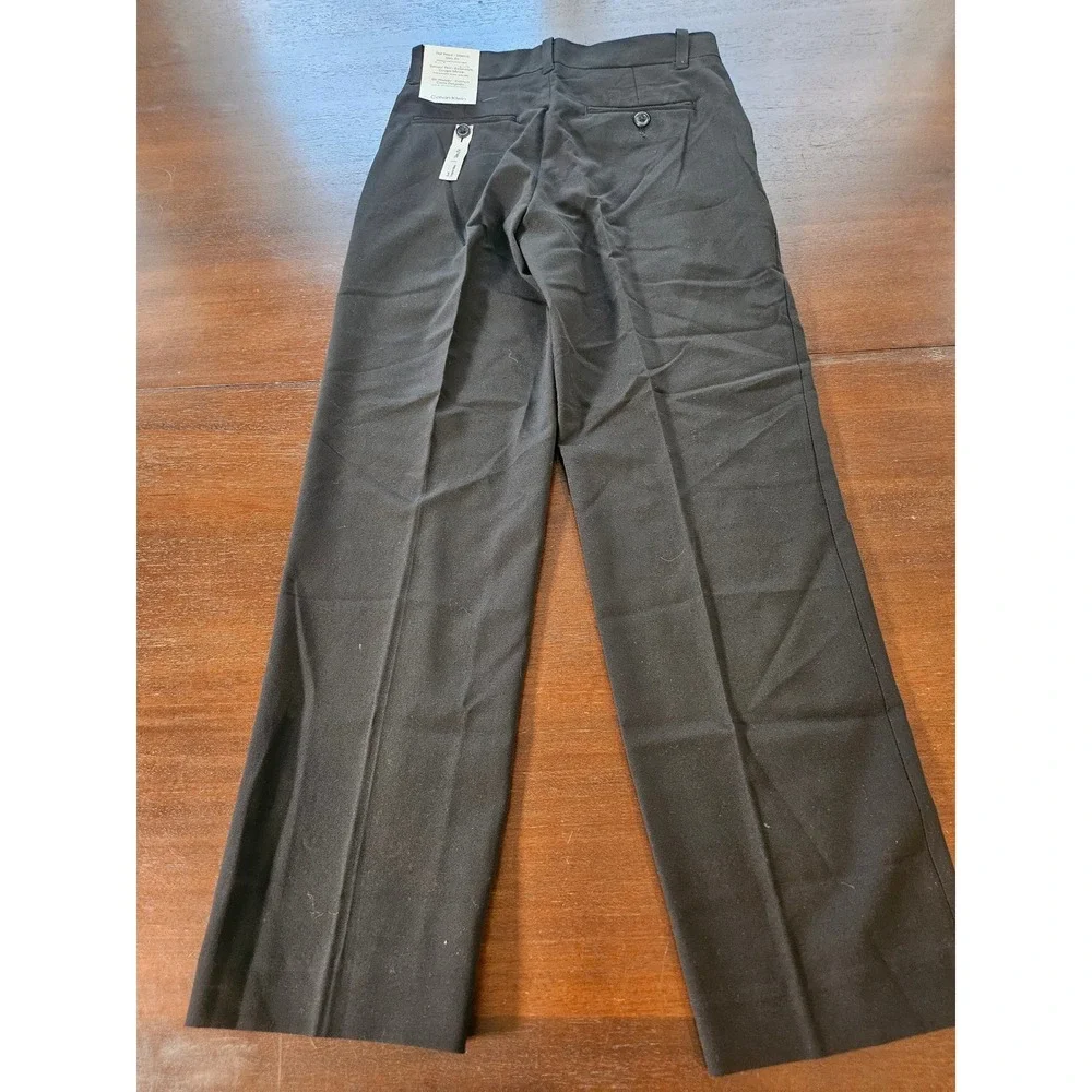 Calvin Klein Dress Pants Kids Size 12 Black Slim Fit Flat Front Stretch NWT